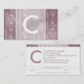 afspraak met chic monogram afsprakenkaartje (Voorkant / Achterkant)