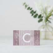 afspraak met chic monogram afsprakenkaartje (Staand voorkant)