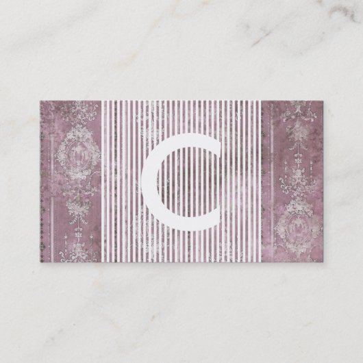 afspraak met chic monogram afsprakenkaartje (Voorkant)