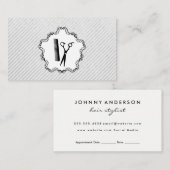 Afspraak met kapsterskam en schaar afsprakenkaartje (Voorkant / Achterkant)