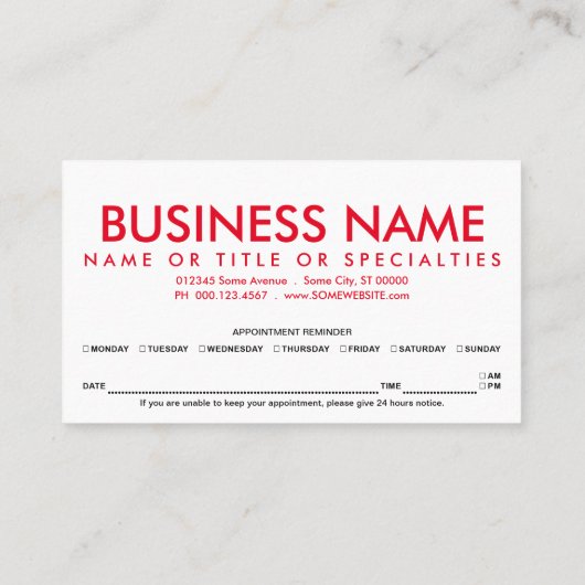 afspraak met sunset fade afsprakenkaartje (Achterkant)