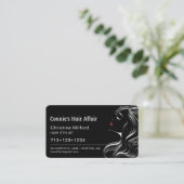 Afspraak moderne kapper visitekaartje (Staand voorkant)