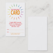 afspraak regenboogBurst Afsprakenkaartje (Voorkant / Achterkant)