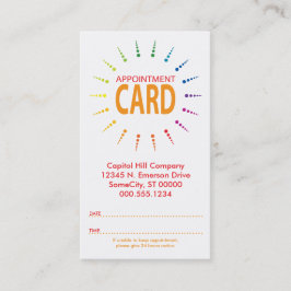 afspraak regenboogBurst Afsprakenkaartje