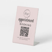 Afspraak reserveren QR Code Business Reclamebord Met Voetstuk (Voorkant)