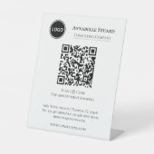 Afspraak Reserveren QR code Professional Company Reclamebord Met Voetstuk (Voorkant)