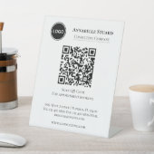 Afspraak Reserveren QR code Professional Company Reclamebord Met Voetstuk (Insitu)