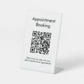Afspraak reserveren QR-code Reclamebord Met Voetstuk (Voorkant)