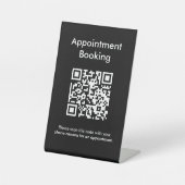 Afspraak reserveren QR-code Reclamebord Met Voetstuk (Voorkant)