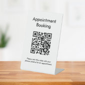 Afspraak reserveren QR-code Reclamebord Met Voetstuk