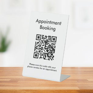 Afspraak reserveren QR-code Reclamebord Met Voetstuk