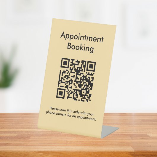Afspraak reserveren QR-code Reclamebord Met Voetstuk