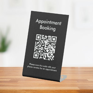 Afspraak reserveren QR-code Reclamebord Met Voetstuk
