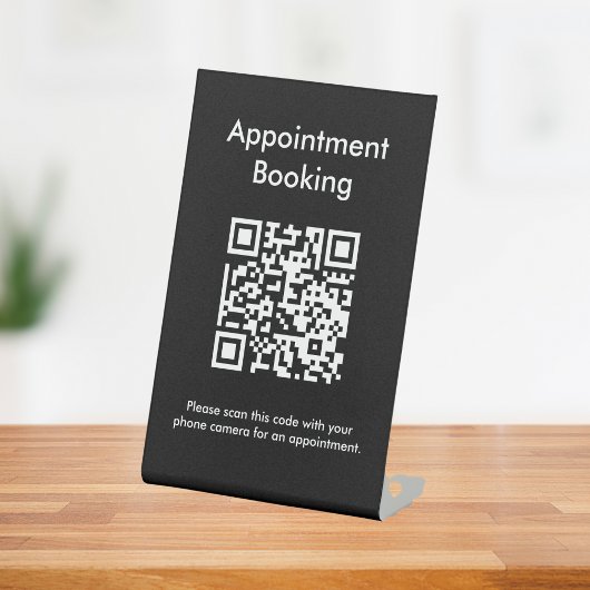 Afspraak reserveren QR-code Reclamebord Met Voetstuk