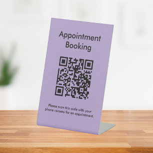 Afspraak reserveren QR-code Reclamebord Met Voetstuk