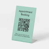 Afspraak reserveren QR-code Reclamebord Met Voetstuk (Voorkant)