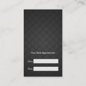 Afspraak van Haarstylist - Retro Black and White Afsprakenkaartje (Achterkant)