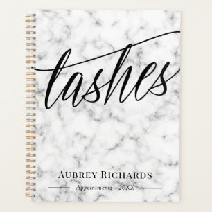 Afspraak voor Black Script & Marble Lashes Planner