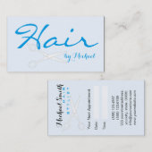 Afspraak voor haarstylist - Alice Blue Solid Afsprakenkaartje (Voorkant / Achterkant)