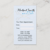 Afspraak voor haarstylist - Alice Blue Solid Afsprakenkaartje (Achterkant)