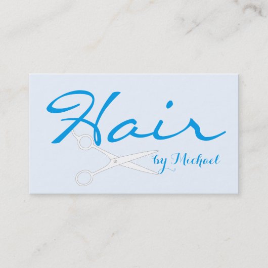 Afspraak voor haarstylist - Alice Blue Solid Afsprakenkaartje (Voorkant)