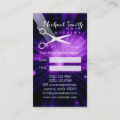 Afspraak voor haarstylist - Paarse Abstract #18 Afsprakenkaartje (Achterkant)