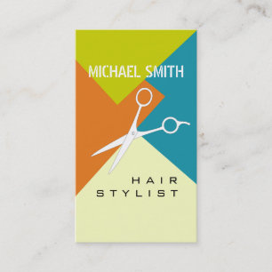 Afspraak voor haarstylist Retro kleurpatroon Afsprakenkaartje