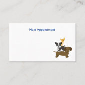 Afspraak voor het verzorgen van honden visitekaartje (Achterkant)