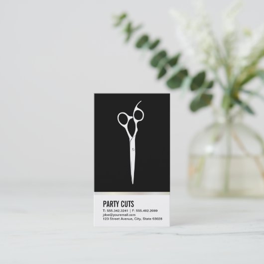 Afspraak voor kappersscharen afsprakenkaartje (Staand voorkant)