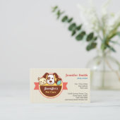 afspraak voor verzorging van huisdieren afsprakenkaartje (Staand voorkant)