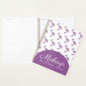 Afspraak voor visagist met gestempelde lippen planner (Display)