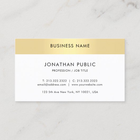 Afspraakherinnering Creative Gold Look Sjabloon Afsprakenkaartje (Achterkant)