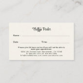 Afspraakherinnering Dog Groomer Waterverf Visitekaartje (Achterkant)