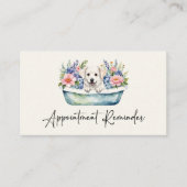 Afspraakherinnering Dog Groomer Waterverf Visitekaartje (Voorkant)