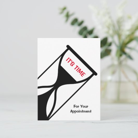 Afspraakherinnering Eenvoudige en generieke zandlo Briefkaart (Staand voorkant)