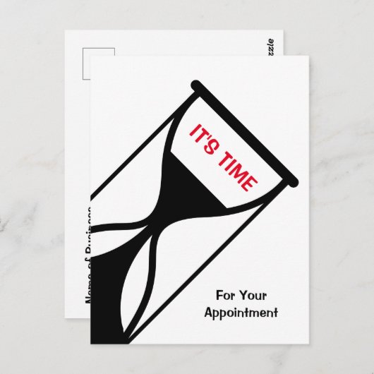 Afspraakherinnering Eenvoudige en generieke zandlo Briefkaart (Voorkant / Achterkant)