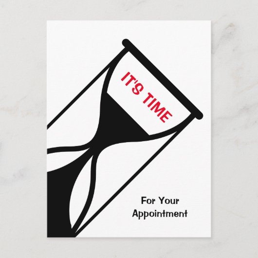 Afspraakherinnering Eenvoudige en generieke zandlo Briefkaart (Voorkant)