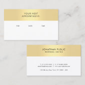 Afspraakherinnering Elegant Gold Look Sjabloon Afsprakenkaartje (Voorkant / Achterkant)