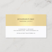 Afspraakherinnering Gold White Elegant Sjabloon Afsprakenkaartje (Achterkant)