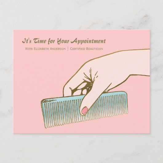 Afspraakherinnering Schoonheidssalon Briefkaart (Voorkant)