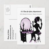 Afspraakherinnering schoonheidssalon briefkaart (Voorkant / Achterkant)