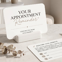 Afspraakherinnering Taupe Minimal Spa Design Visitekaartje