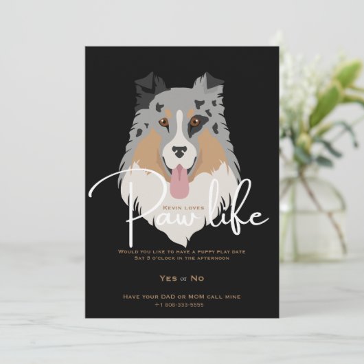 Afspraakje uitnodiging (Staand voorkant)