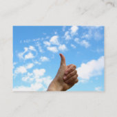 Afspraakkaart - duimen omhoog afsprakenkaartje (Achterkant)