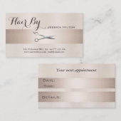 Afspraakkaart elegante glanzende heldere schaar afsprakenkaartje (Voorkant / Achterkant)