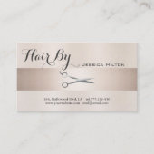 Afspraakkaart elegante glanzende heldere schaar afsprakenkaartje (Voorkant)