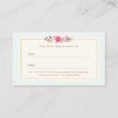 Afspraakkaart Elegante Pastel Waterverf Bloemen Afsprakenkaartje (Achterkant)