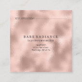 Afspraakkaart Elektrolyse Roos Glitter Blush Contactkaartje (Achterkant)