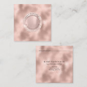 Afspraakkaart Elektrolyse Roos Glitter Blush Contactkaartje (Voorkant / Achterkant)