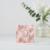 Afspraakkaart Elektrolyse Roos Glitter Blush Contactkaartje (Staand voorkant)